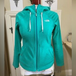 The North Face teal full zip lightweight fleece